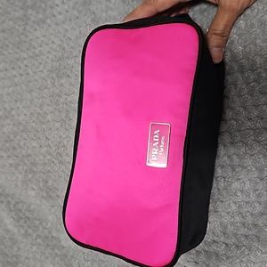 Authentic PRADA PINK Parfums bag with cross body conversion kit